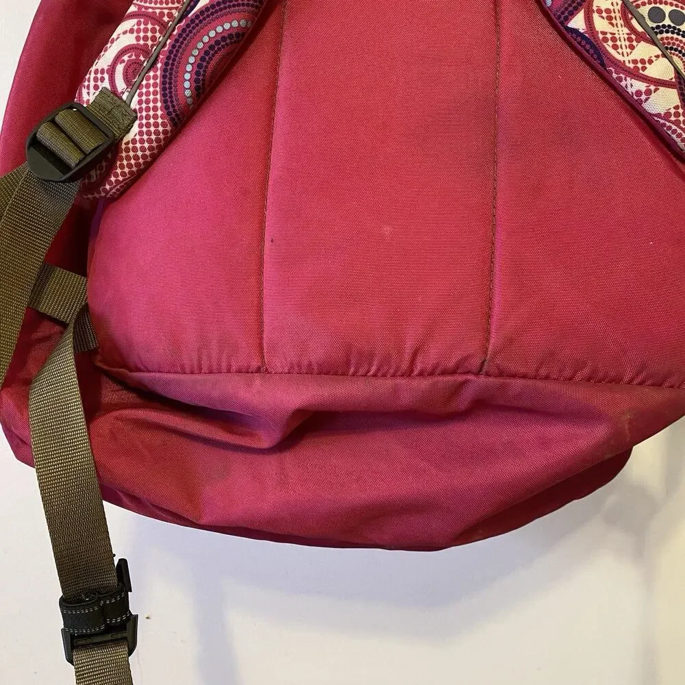 LL Bean Deluxe Book Pack Backpack Pink Swirl Kids School Travel Camping Hike Bag - Picture 10 of 12